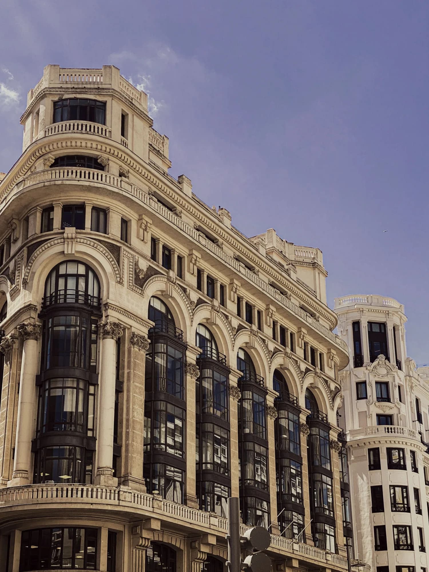 Classic Catalan architectural facade in Barcelona